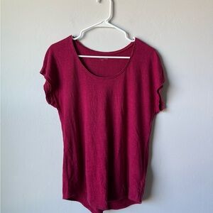 Eileen Fisher Magenta Short Sleeve Top